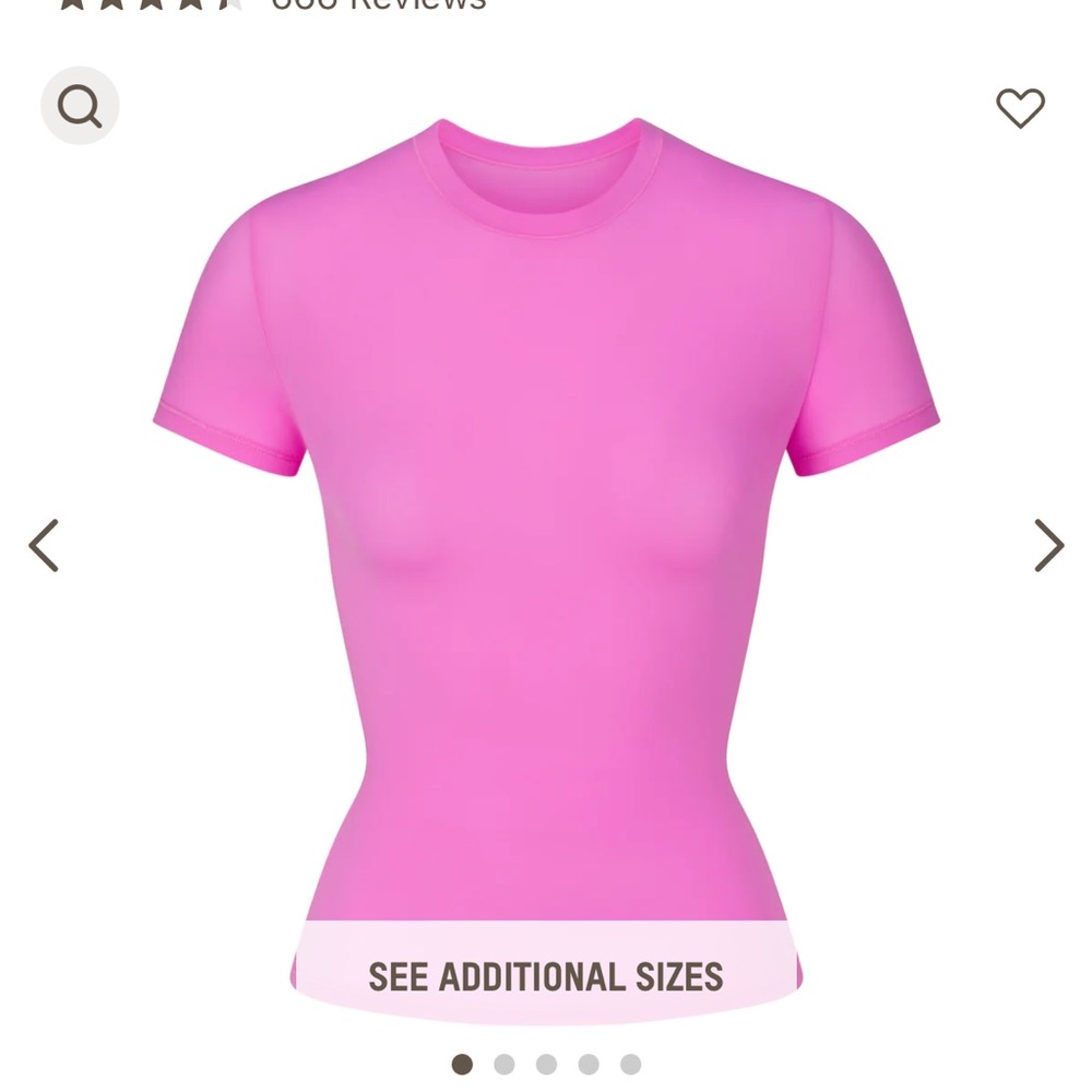 NWT Skims fits everybody t-shirt color neon orchid size small